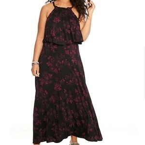 Torrid NWOT floral high neck maxi dress